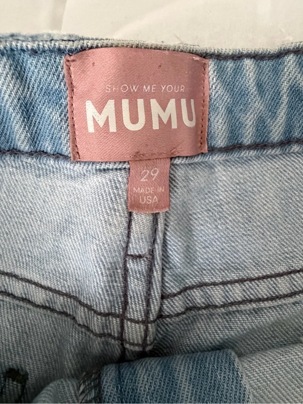 Show Me Your Mumu High Waist Cut Off Shorts 29 - Picture 3 of 4